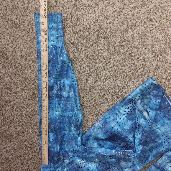 Luciano Visconti Abstract Dot Patterned Button-down Shirt Blue Silver L - Picture 9 of 15